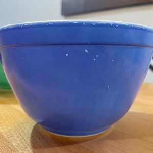 Reverse Primary Colors Vintage Pyrex 401 Blue Bowl